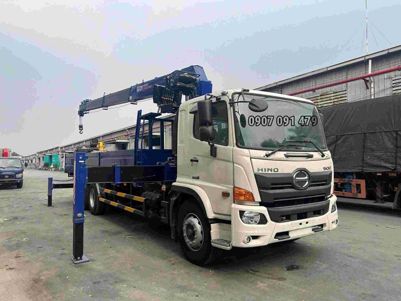 Hino 3 Chân Gắn Cẩu 8 Tấn 6 Khúc DY-SS2036