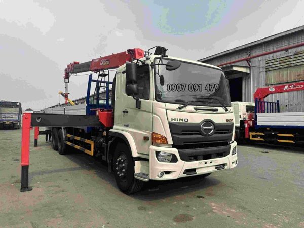 Hino 3 Chân Gắn Cẩu Unic 8 Tấn 5 Khúc URG805