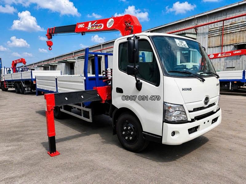 Tổng Quan Hino XZU730L Gắn Cẩu Unic 374
